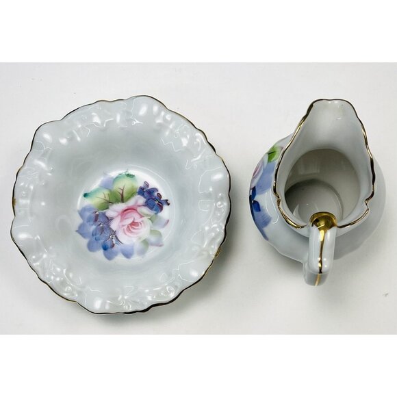 VTG 4pc Lot Ceramic Handpainted Miniature PITCHERS & BOWL Lefton Toyo Watkin - Picture 10 of 12